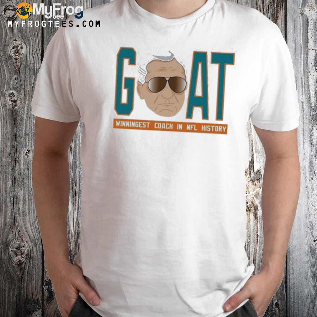 Miami Dolphins Goat Winningest Coach In Nfl History T-Shirt