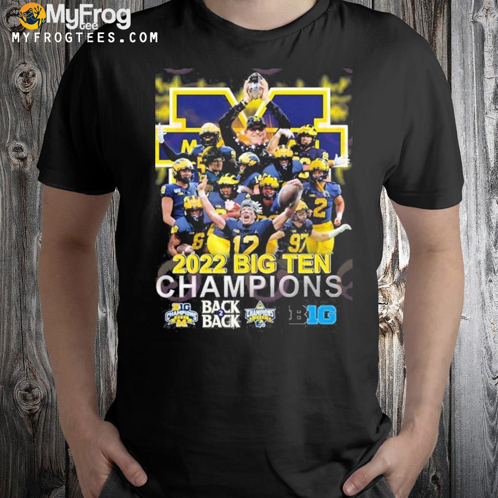 Michigan 2022 big ten champions back back shirt