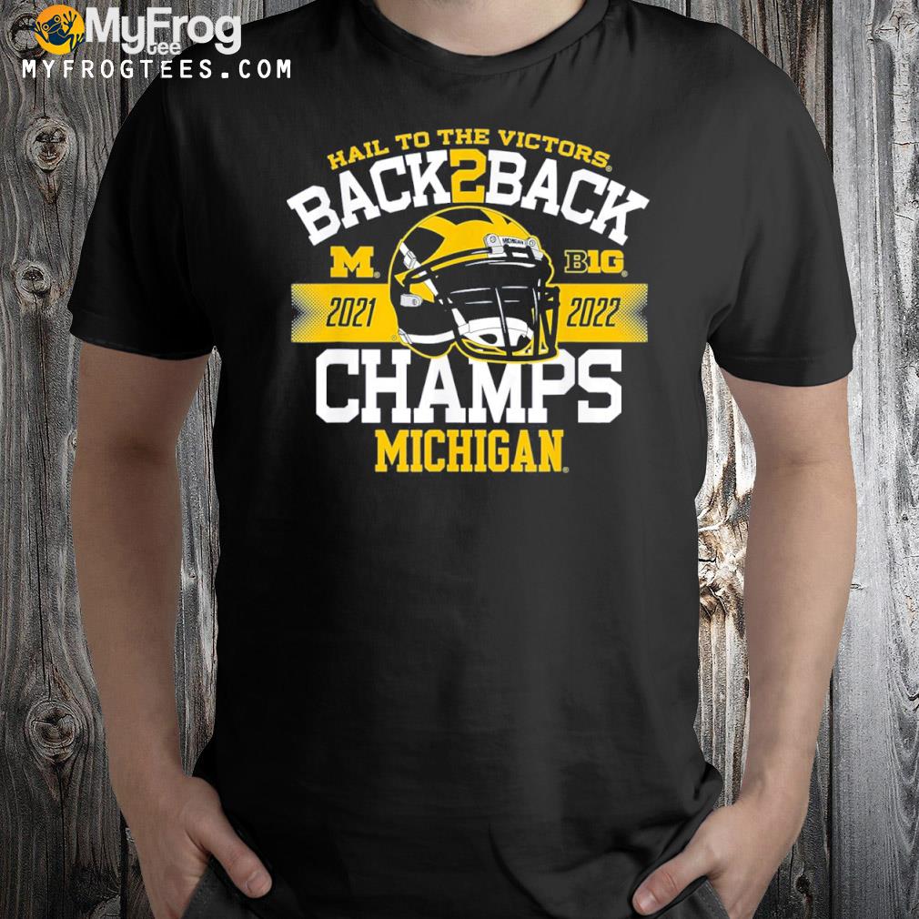 Michigan Wolverines Big Ten Champs 2022 Hail Navy Tee Shirt