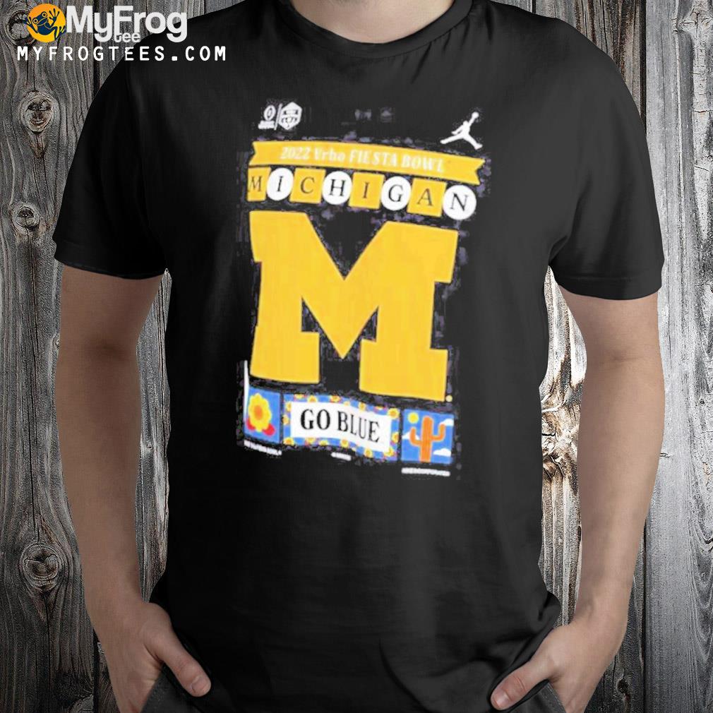 Michigan Wolverines Jordan Brand College Football Playoff 2022 Fiesta Bowl Illustrated T-Shirt