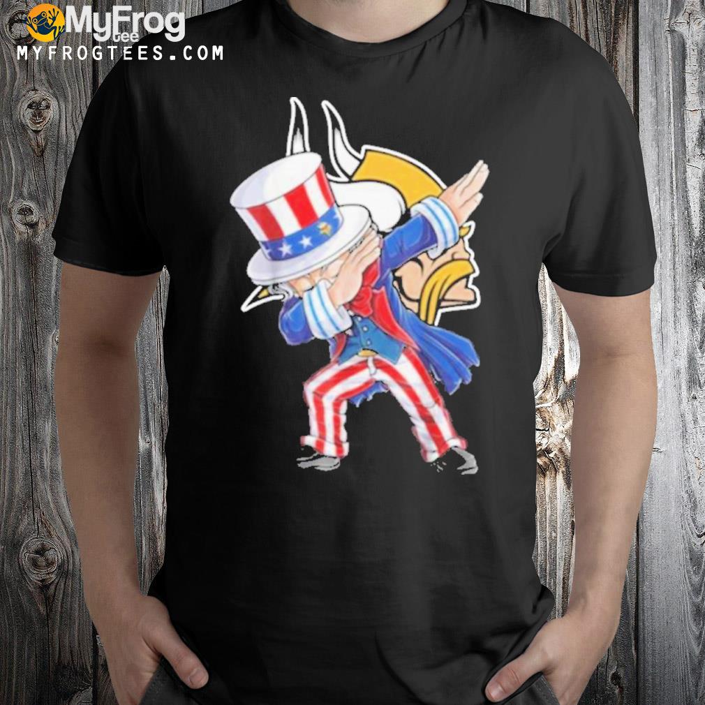 Minnesota vikings NFL Football dabbing uncle sam the fourth of july for fans shirt