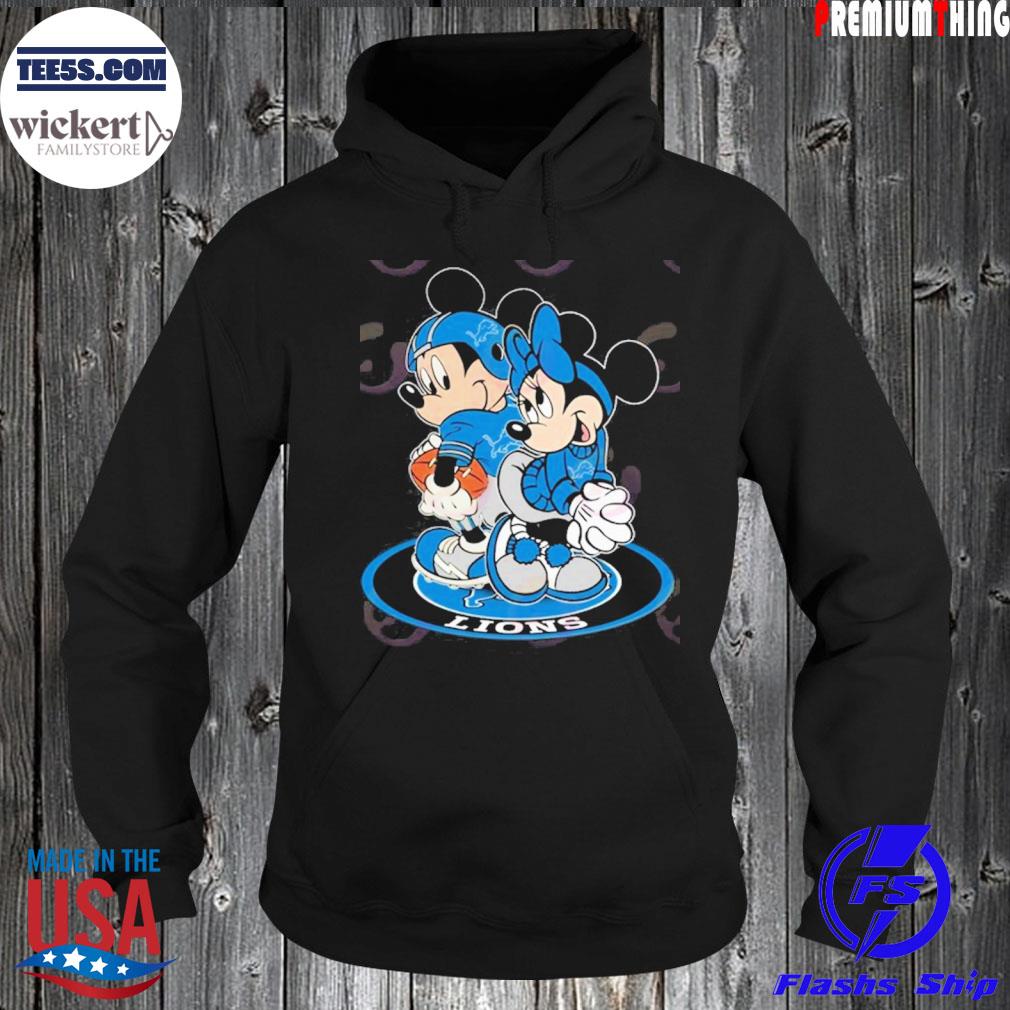 NFL Detroit Lions Mickey & Minnie T-Shirt Hoodie