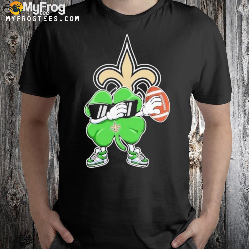 NFL new orleans saints Football dabbing four leaf clover st. patrick's day for fans shirt