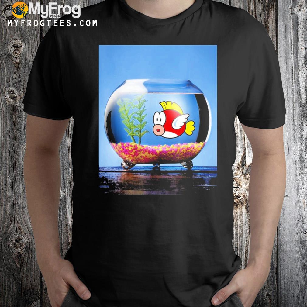 Nintendo Mario cheep cheep fish bowl 2022 shirt