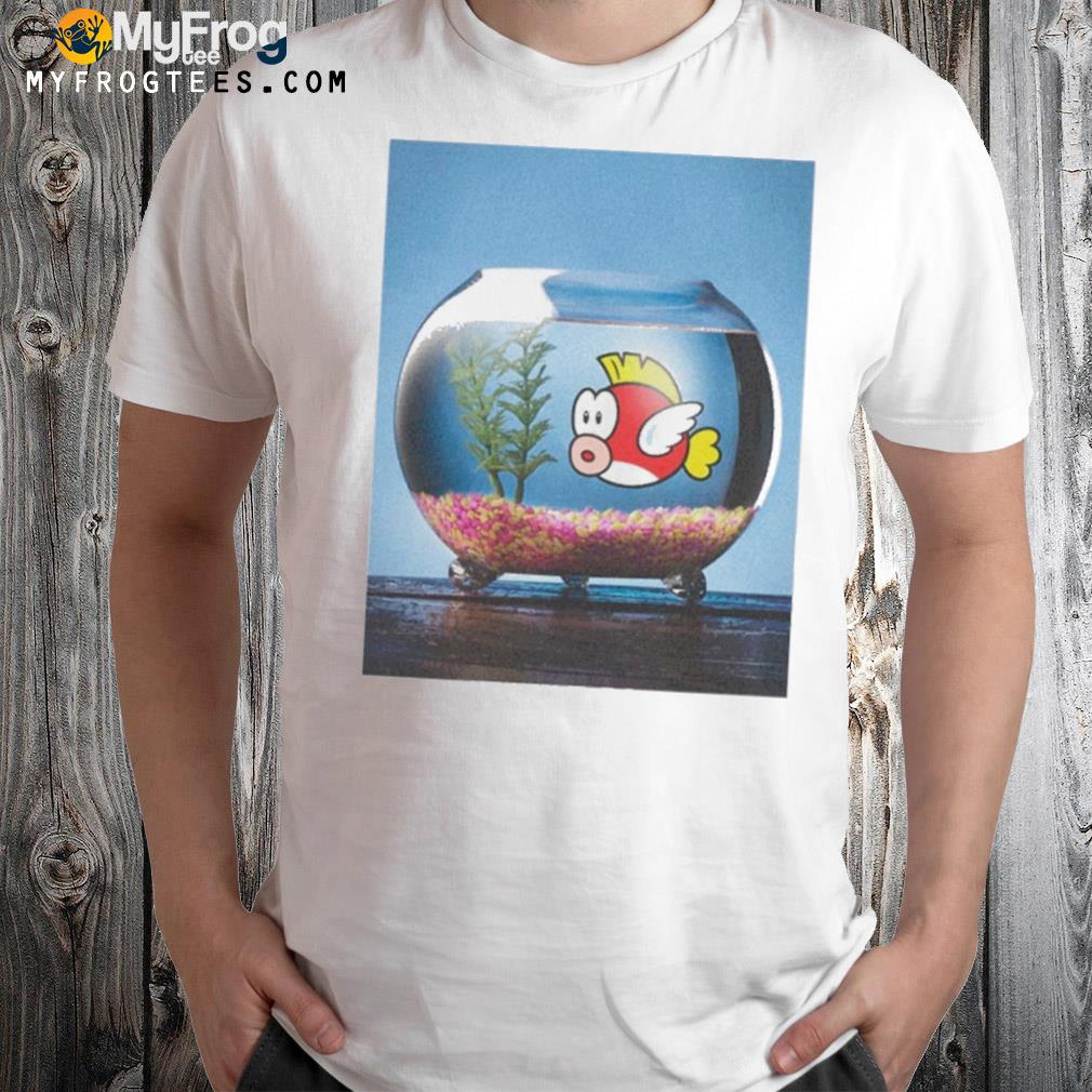 Nintendo Mario cheep cheep fish bowl shirt