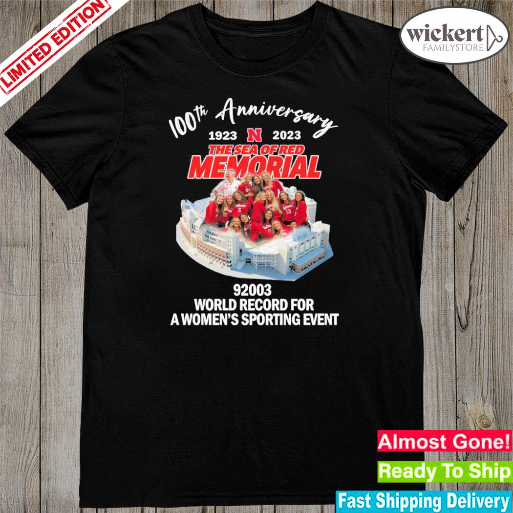Official 100th Anniversary 1923 – 2023 The Sea Of Red Memorial 92003 World Record For A Women’s Sporting Event T-Shirt
