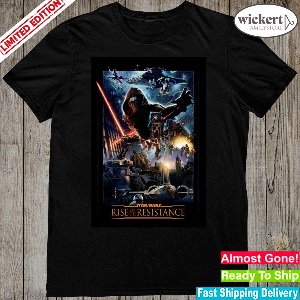 Official 2023 Star wars rise of the resistance poster shirt