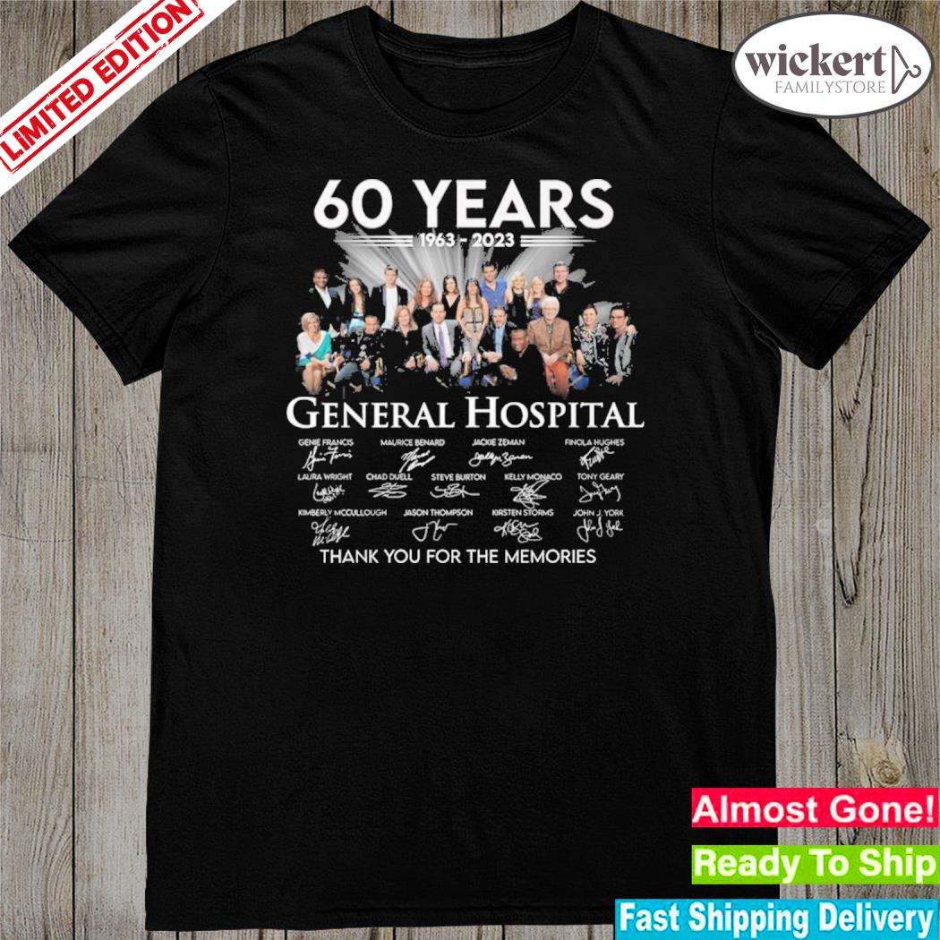 Official 60 years general hospital thank you for the memories shirt
