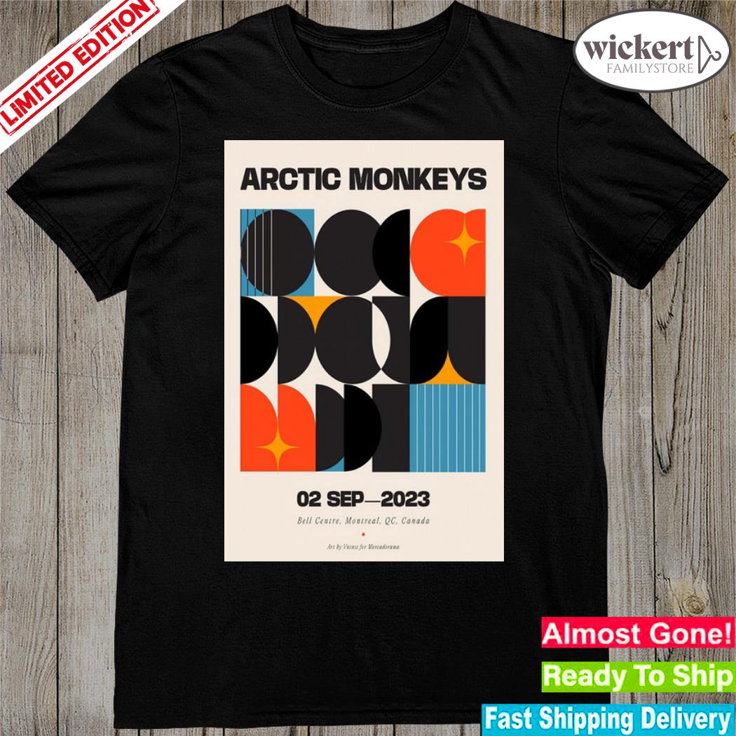 Official arctic monkeys tour 2023 montreal qc poster shirt