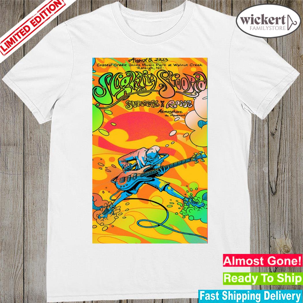 Official august 05 2023 slightly stoopid raleigh nc tour poster shirt