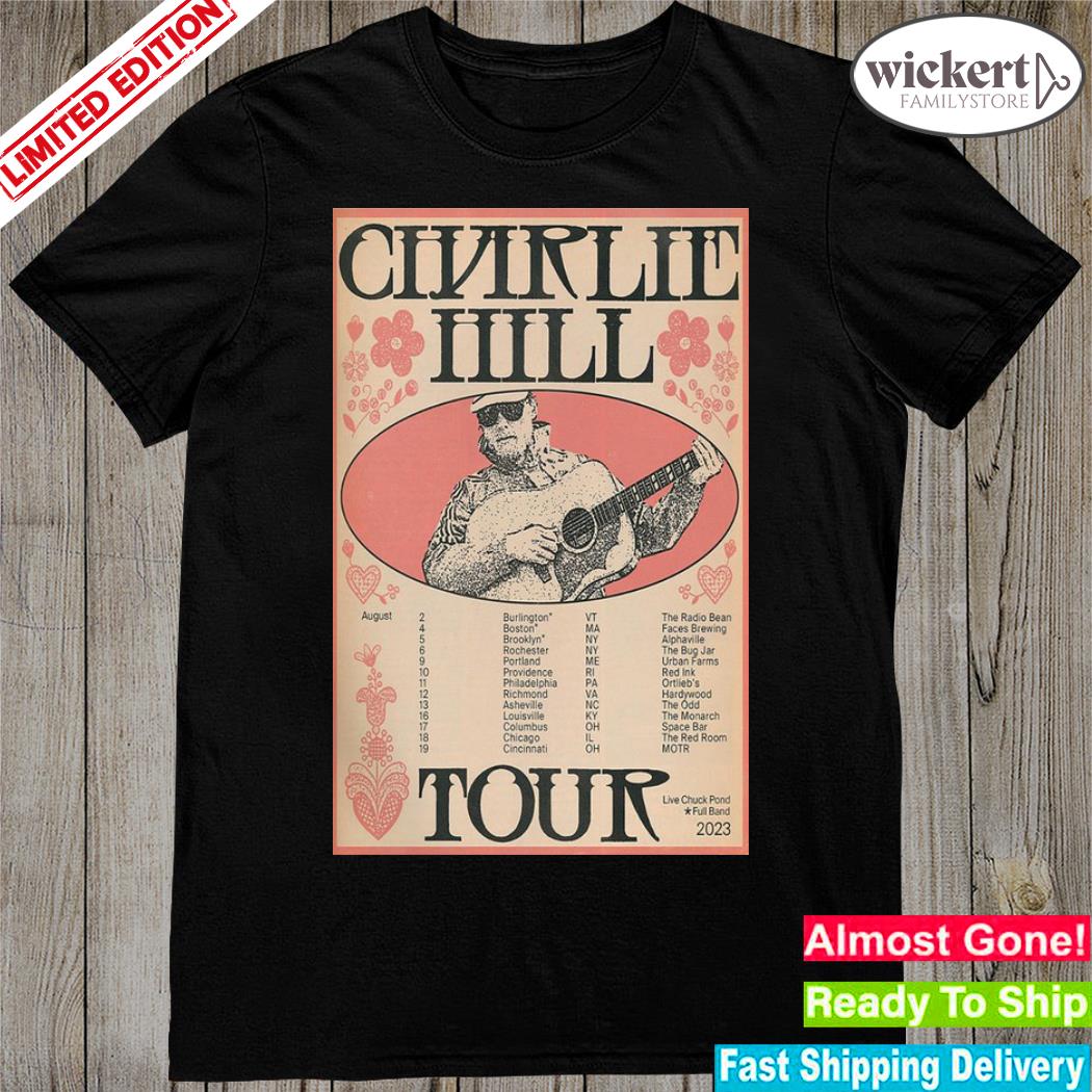 Official charlie hill tour august 2023 poster shirt
