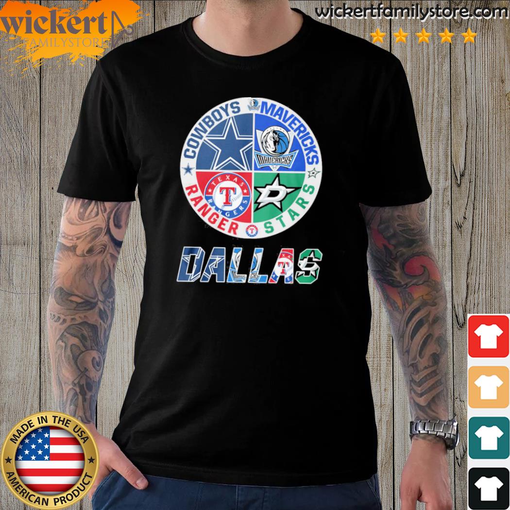 Official dallas Cowboys Mavericks Ranger Stars T-Shirt