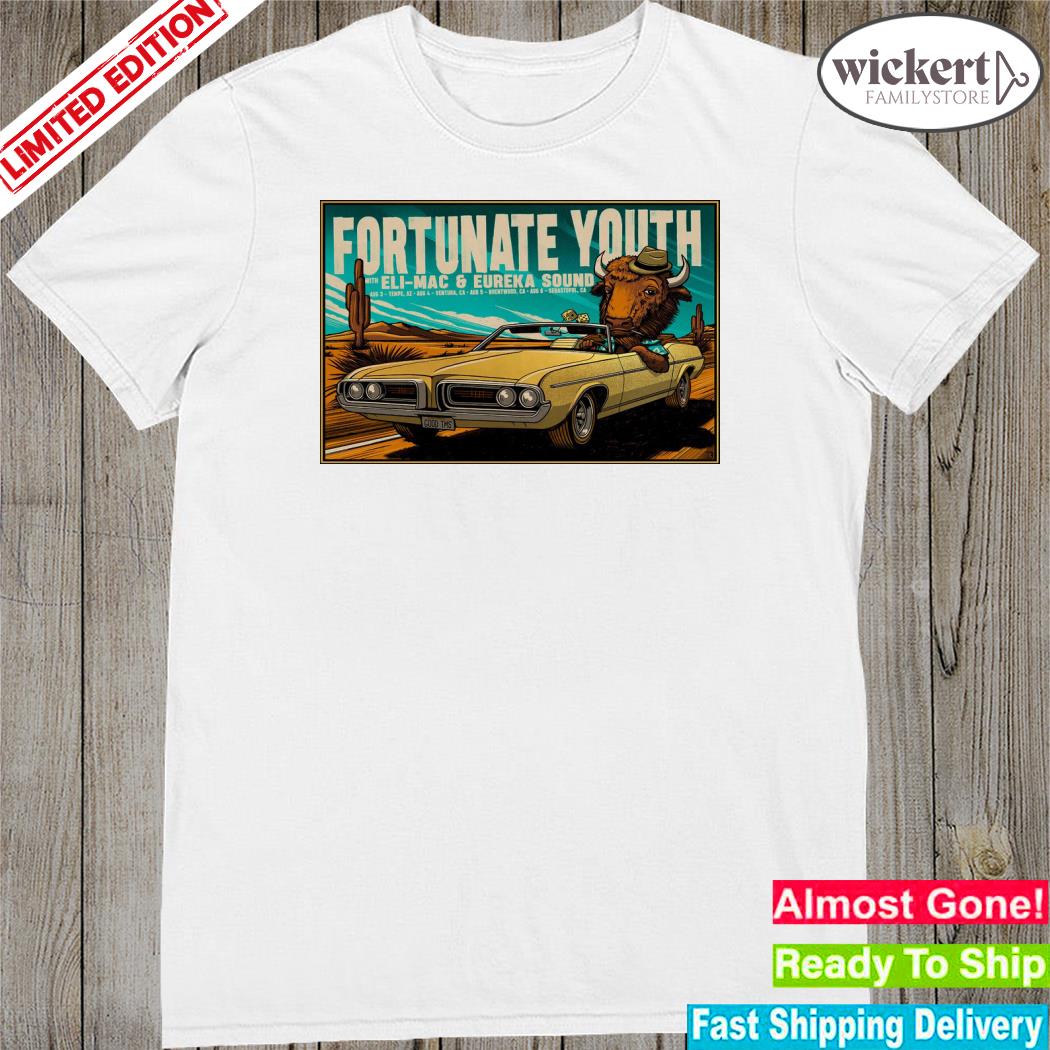 Official fortunate youth tour sebastopol ca august 6 2023 poster shirt