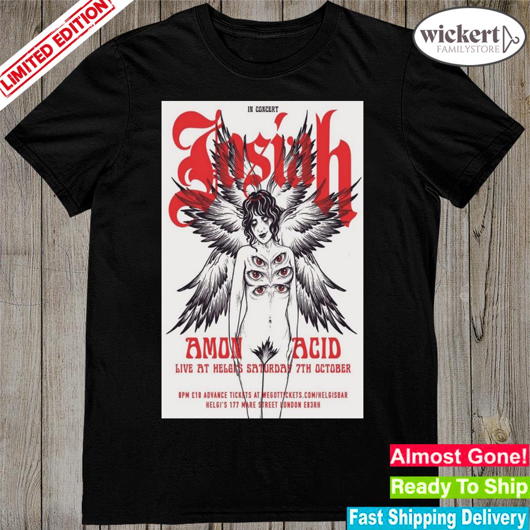 Official fosiah amon acid live at helgrs saturday 07 october tour 2023 limited editon poster shirt
