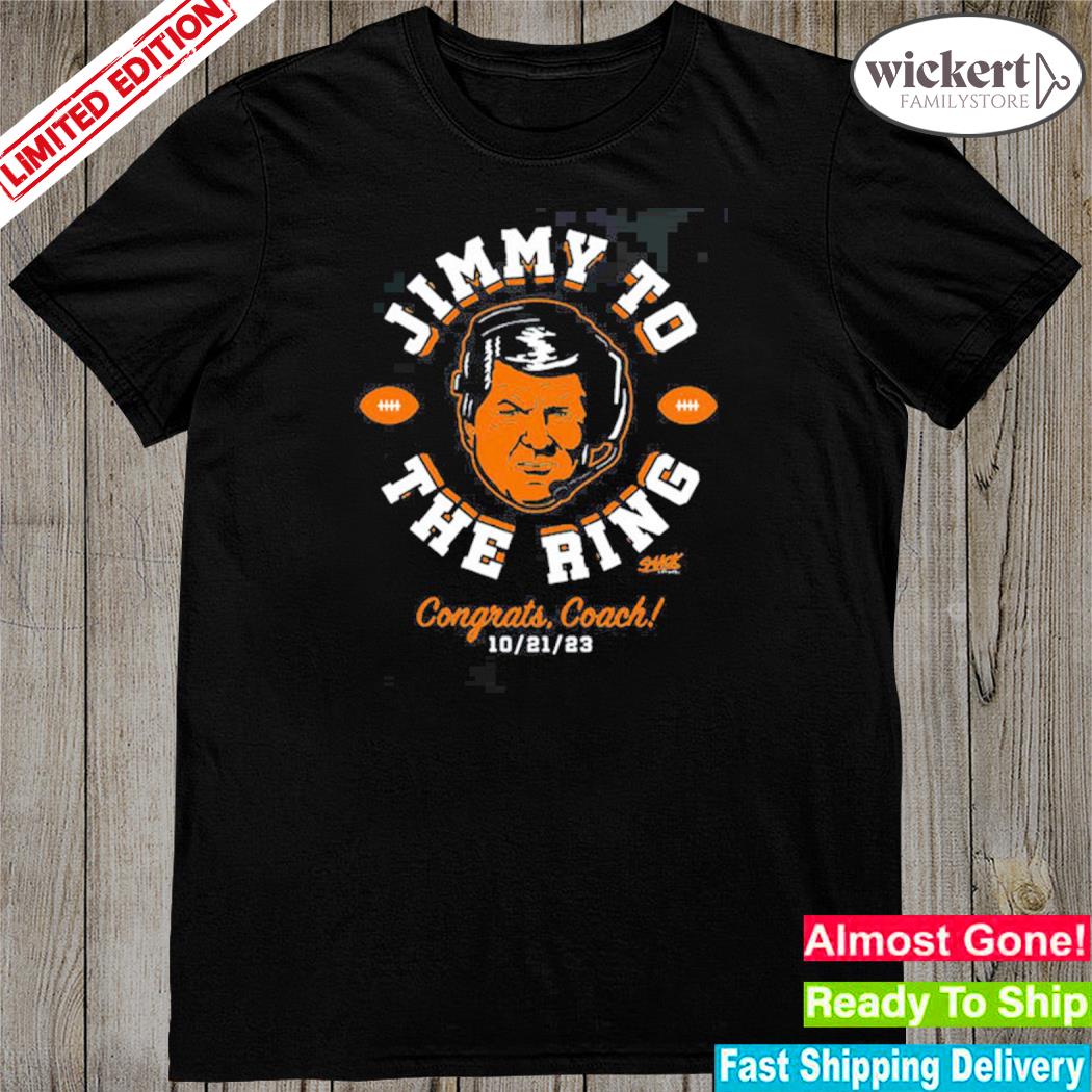 Official jimmy to the ring congrats coach for miamI college fans shirt