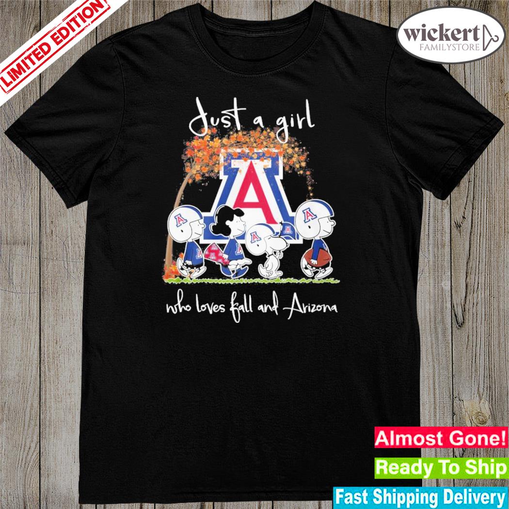 Official just a girl who loves ball and Arizona wildcats Snoopy Peanuts Snoopy shirt
