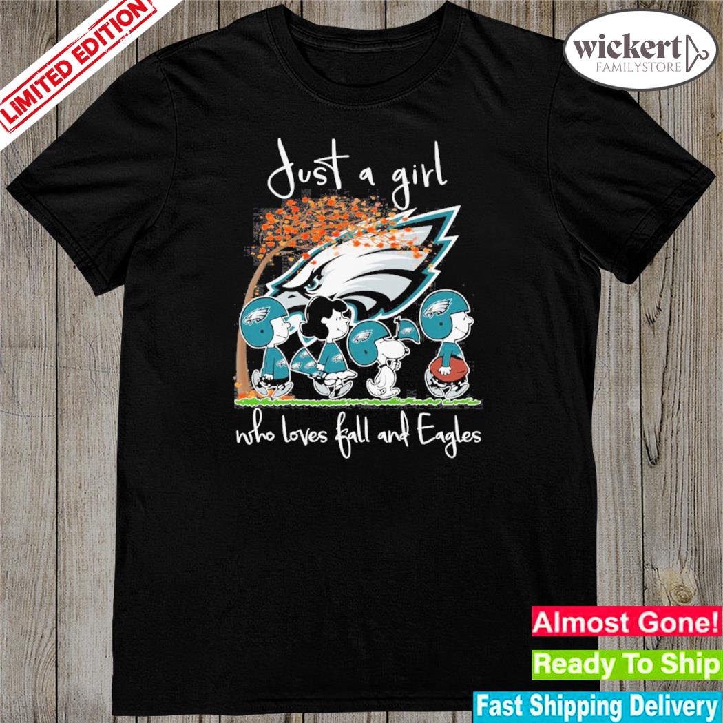 Official just a girl who loves fall and eaglest shirt
