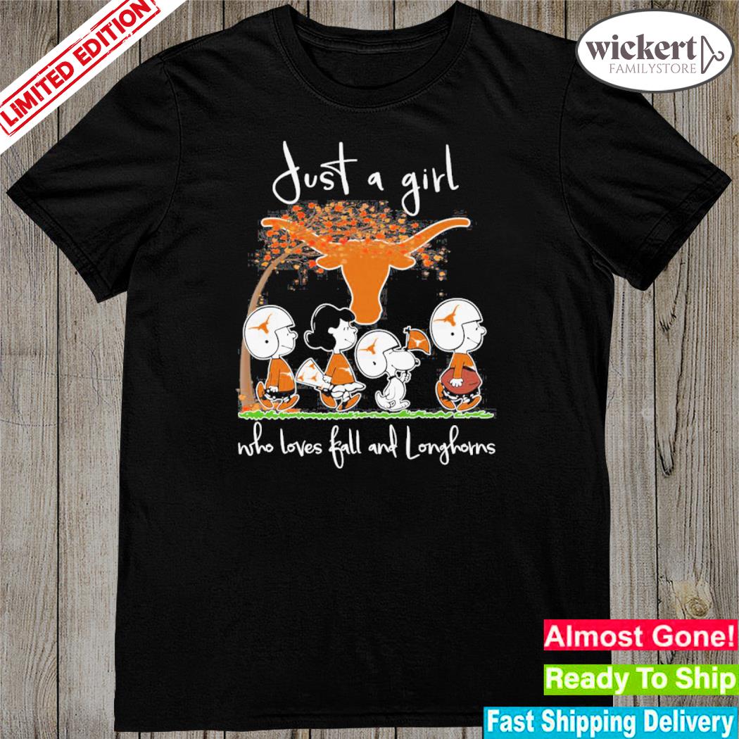 Official just a girl who loves fall and longhorns shirt