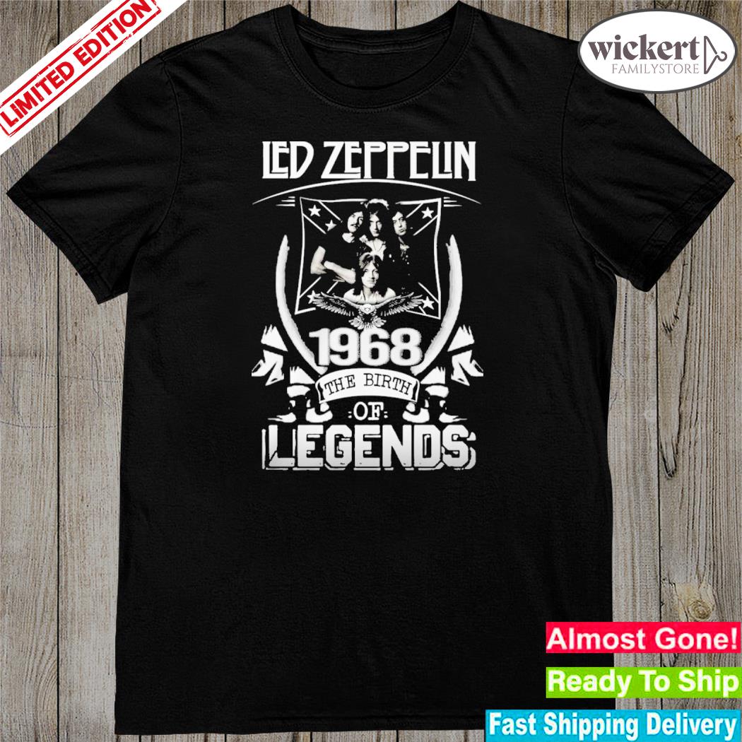Official led Zeppelin 1968 the birth legends shirt
