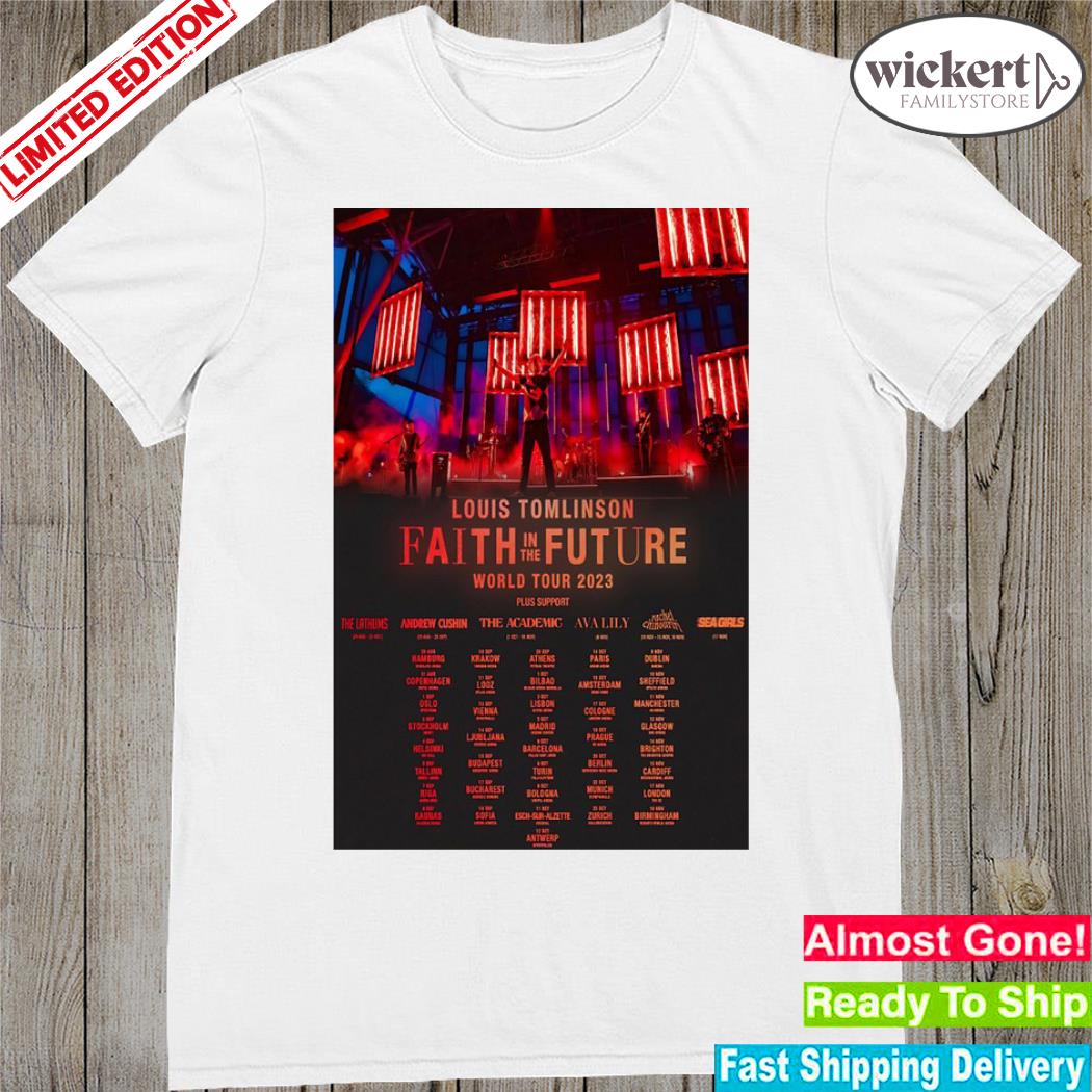 Official louis tomlinson faith in the future uk and europe tour 2023 poster shirt