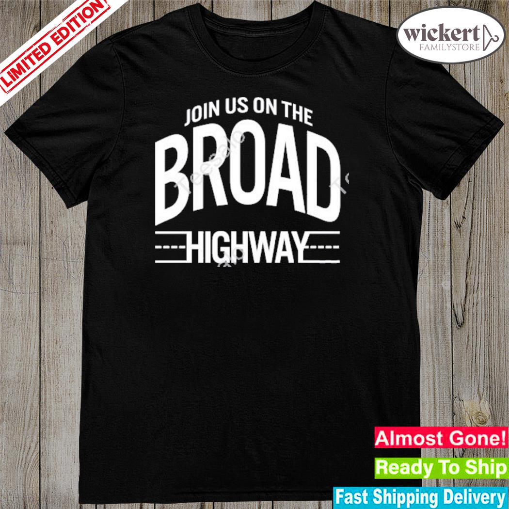 Official nicko mcbrain join us on the broad highway 2023 shirt