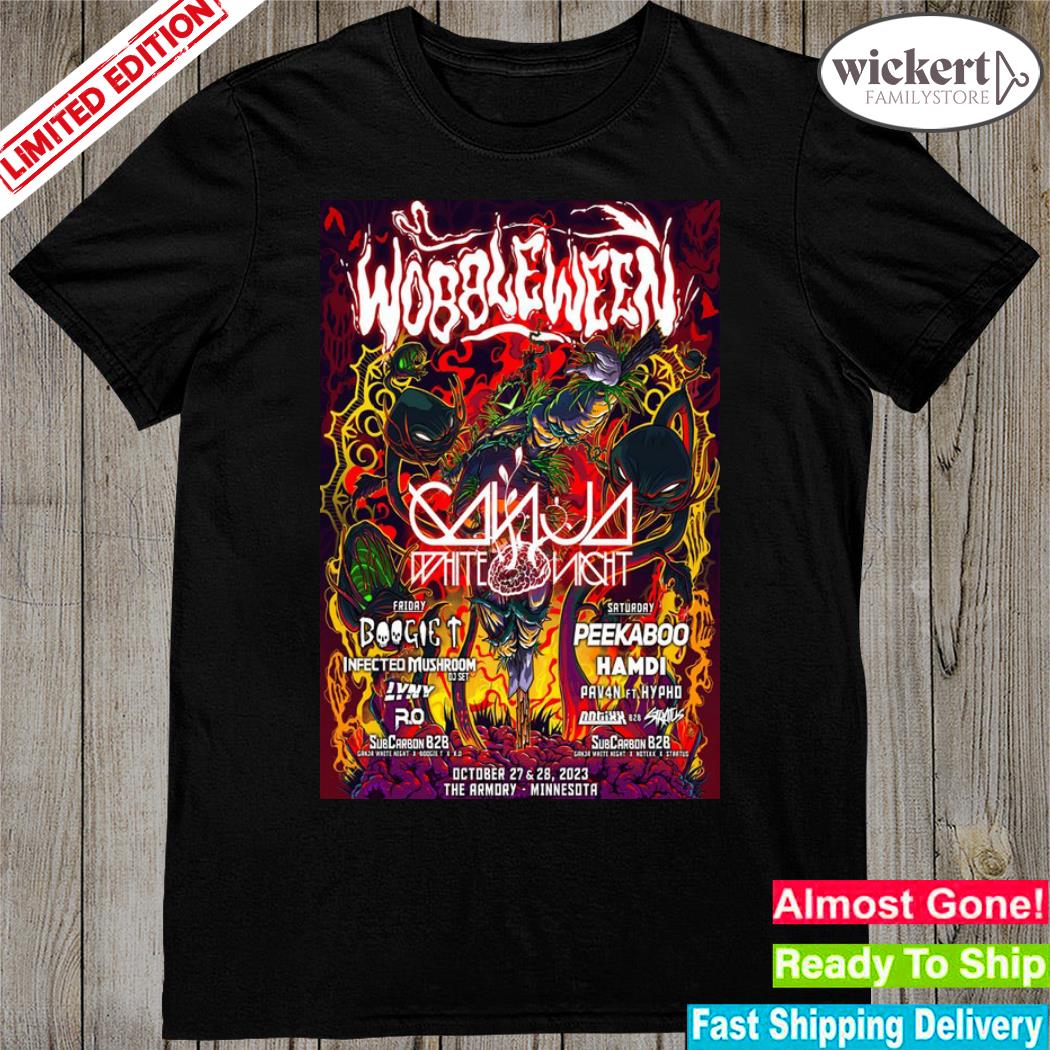 Official october 27 and 28 2023 wobbleween the armory Minnesota poster shirt