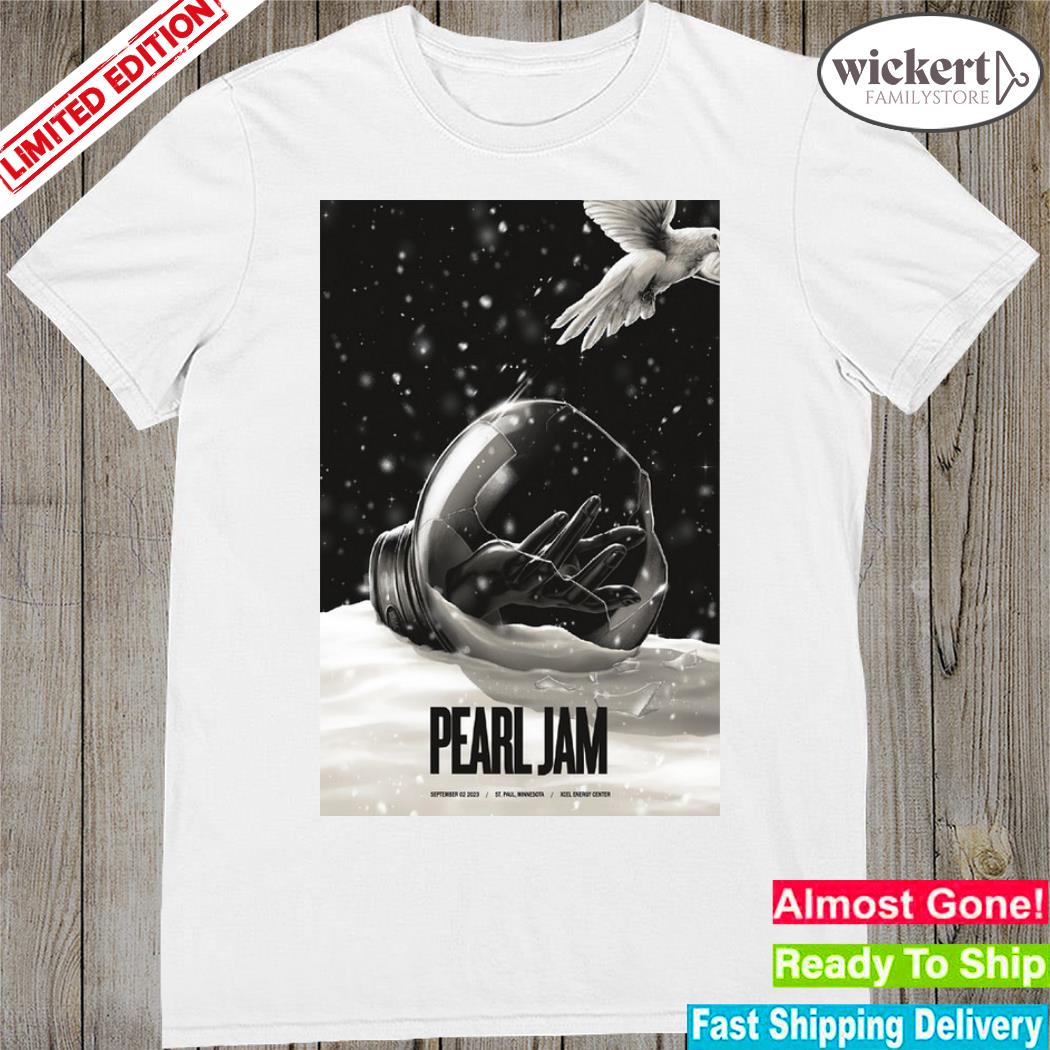 Official pearl jam xcel energy center st. Paul mn september tour 23 poster shirt