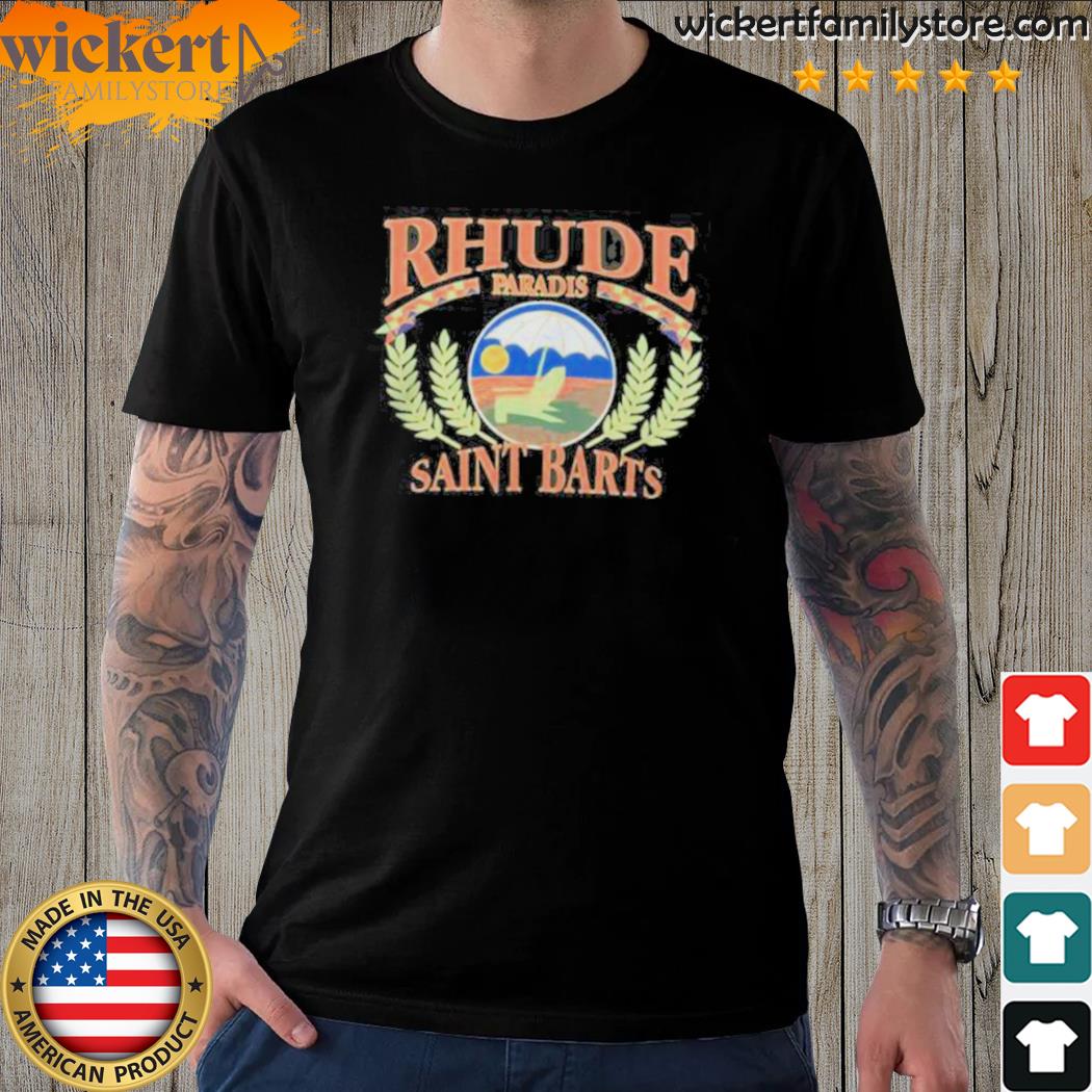 Official rhude saint barts graphic shirt