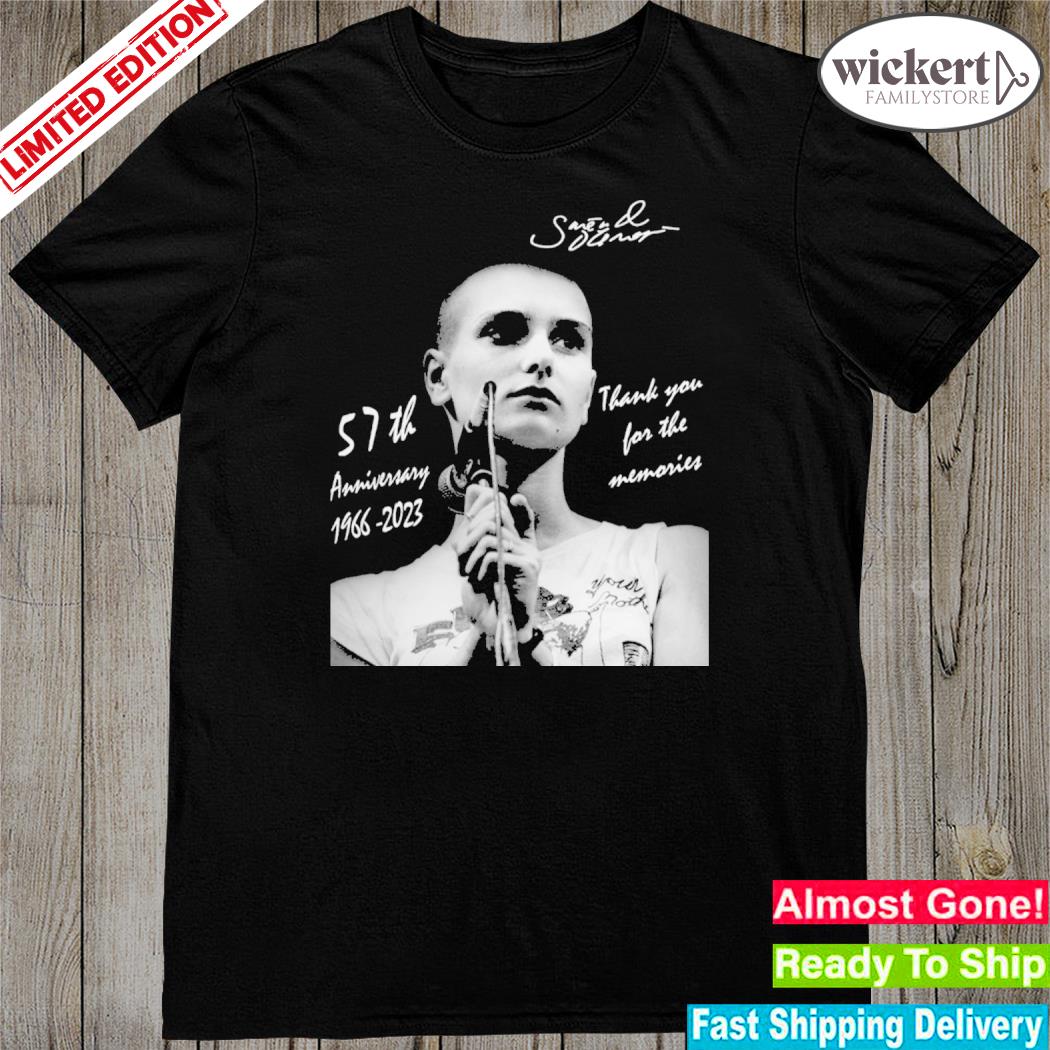 Official sinead O’Connor 57th Anniversary 1996 2023 Memories T-Shirt