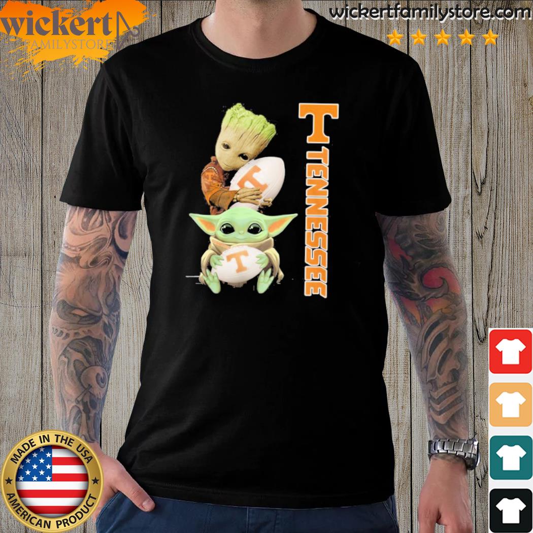 Official tennessee volunteers baby groot baby Yoda shirt