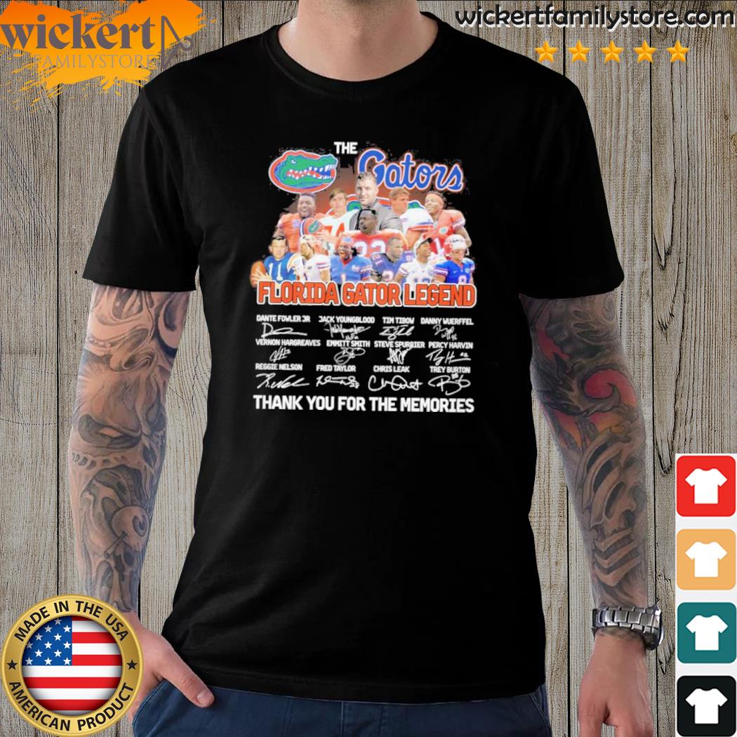 Official the Florida gator legend thank you for the memories shirt