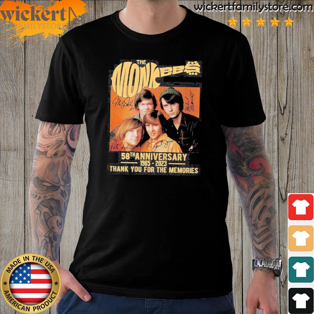 Official the Monkees 58th Anniversary 1965-2023 T-Shirt