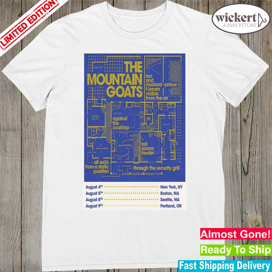 Official the mountain goats 5 august event Boston 2023 poster shirt