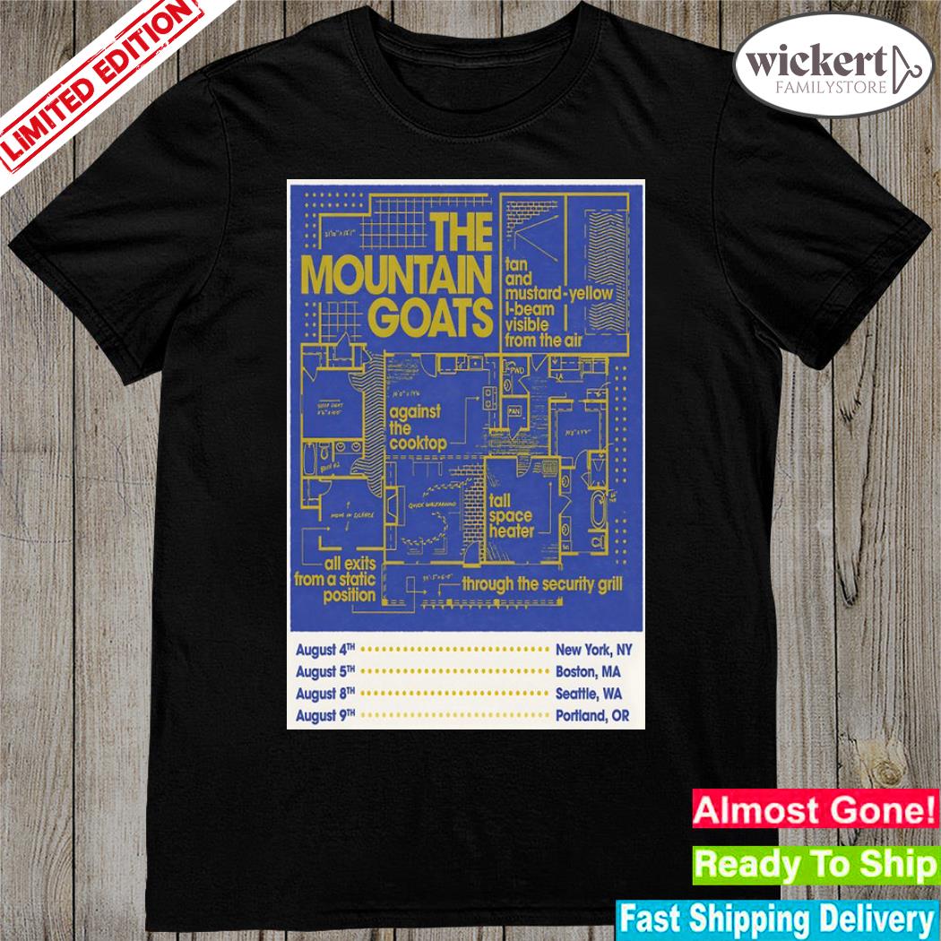 Official the mountain goats band august tour 2023 shirt