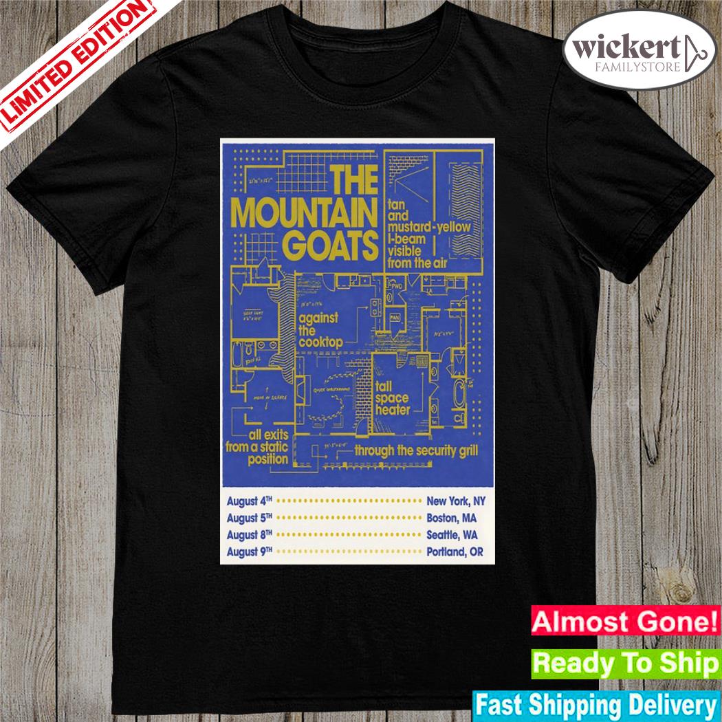 Official the mountain goats tour 2023 Boston ma poster shirt
