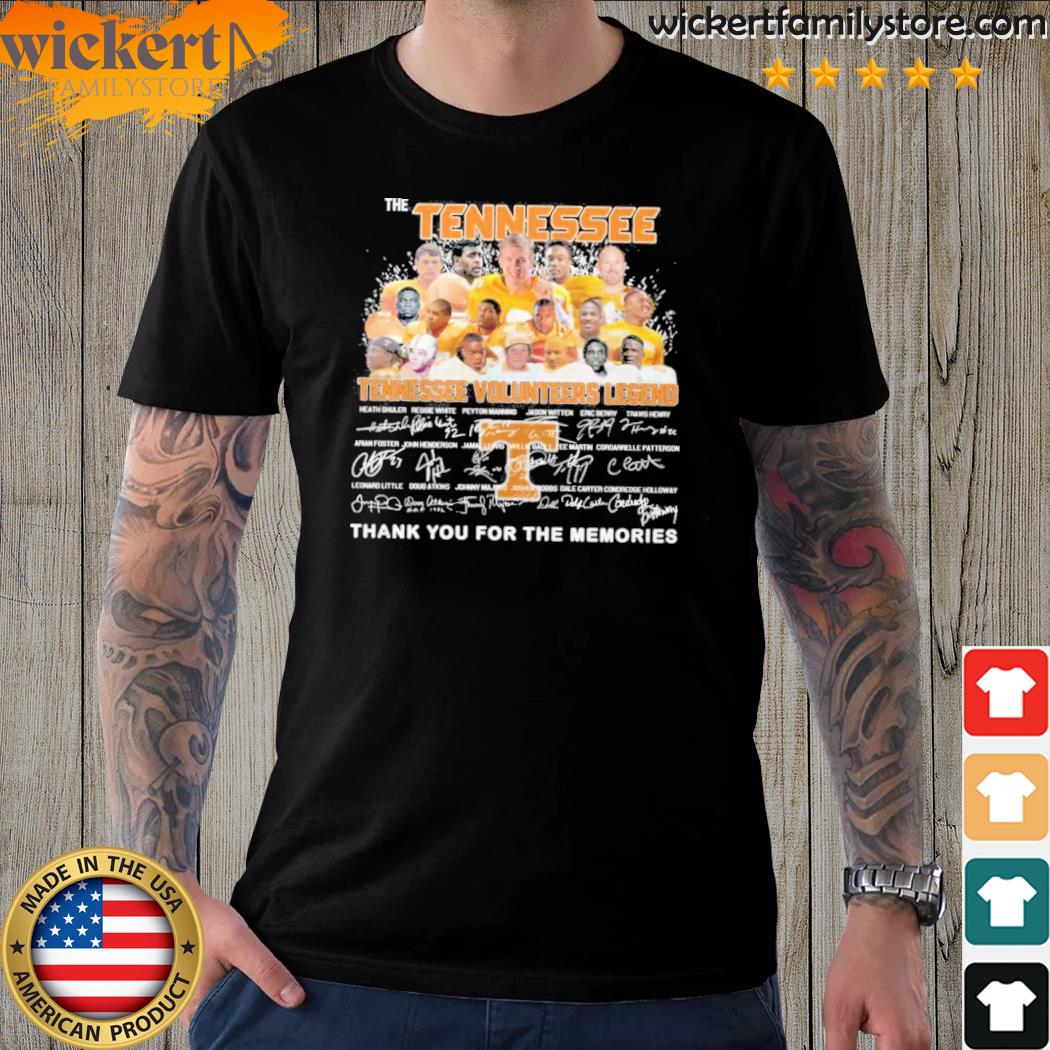 Official the Tennessee volunteers legend thank you for the memories shirt