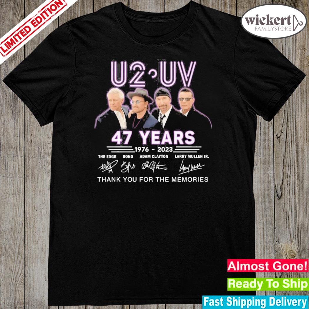 Official u2_UV 47 Years 1976 – 2023 Thank You For The Memories shirt