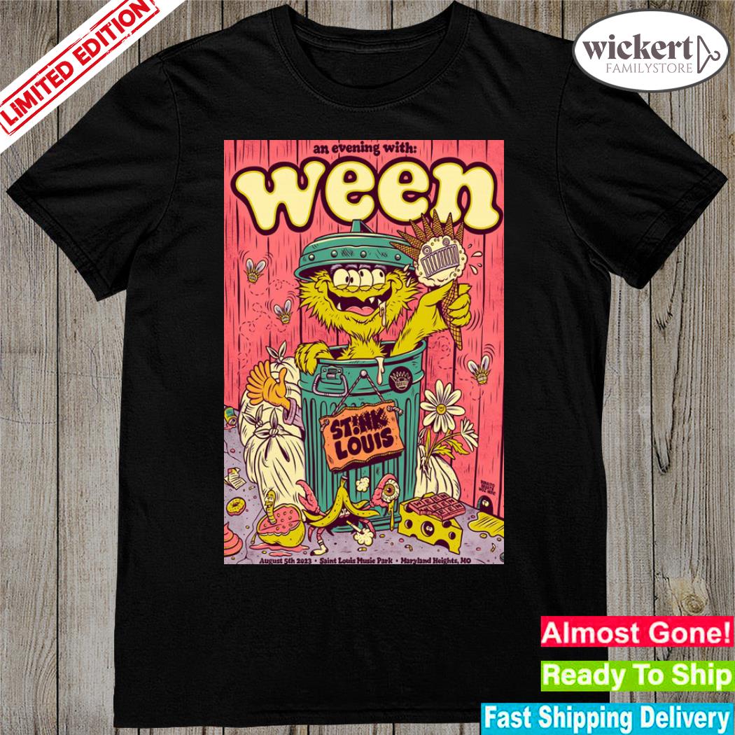 Official ween band Maryland heights mo august 5th 2023 poster shirt