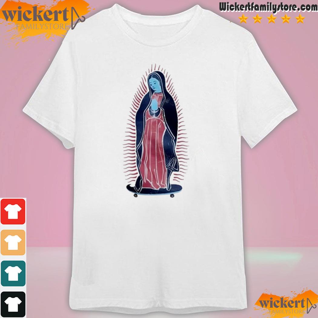 Paddy Roy virgen guadalupe on skateboard shirt