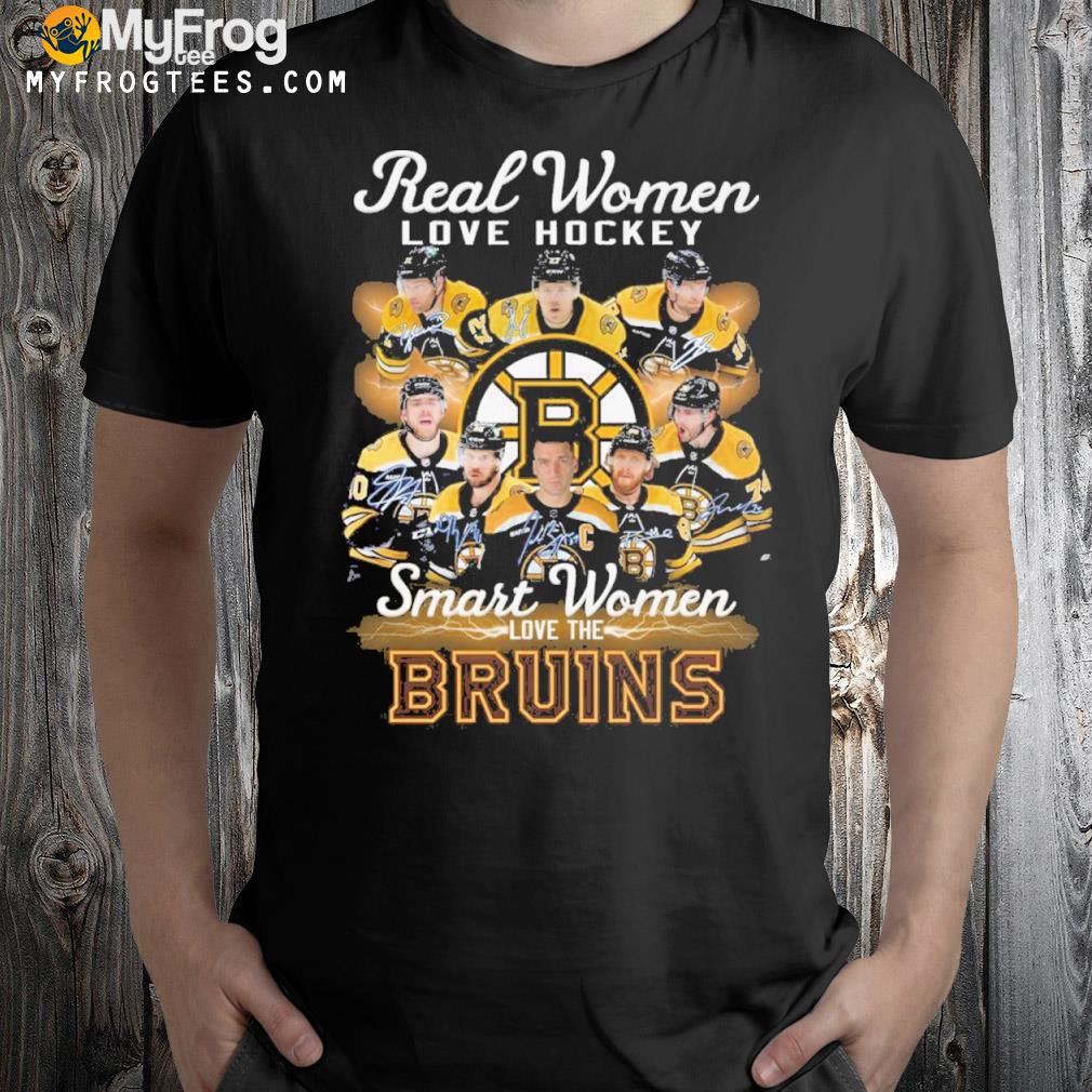 Real women love hockey smart women love the Bruins shirt