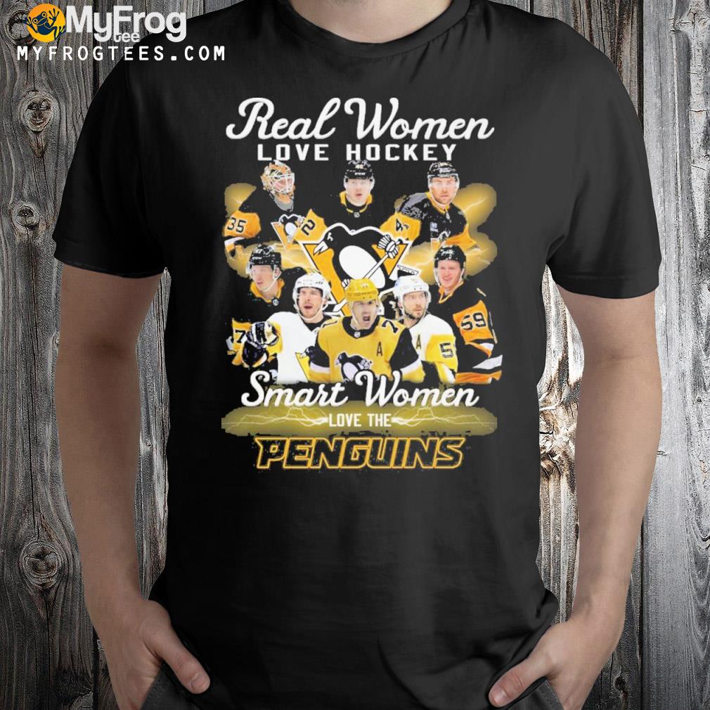 Real women love hockey smart women love the penguins shirt