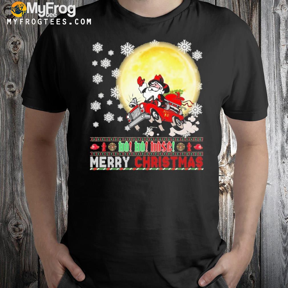 Stinger design merry firefighter Ugly Christmas sweatshirt