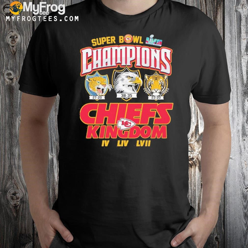 super bowl champions chiefs kingdom 2023 logo shirt