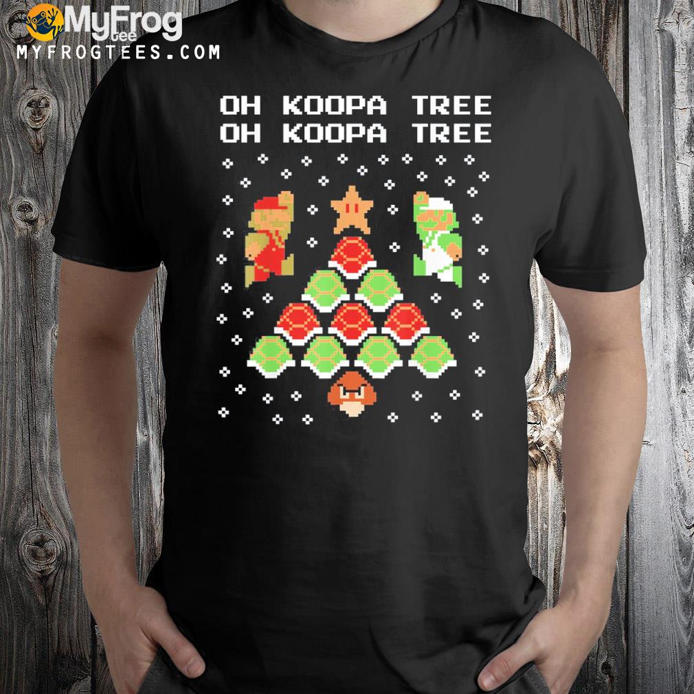 Super Mario koopa tree goomba Christmas graphic 2023 shirt