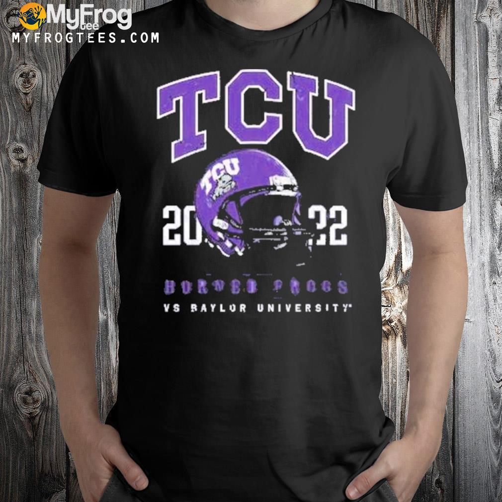 TCU Helmet Horned frogs vs baylor university T-shirt