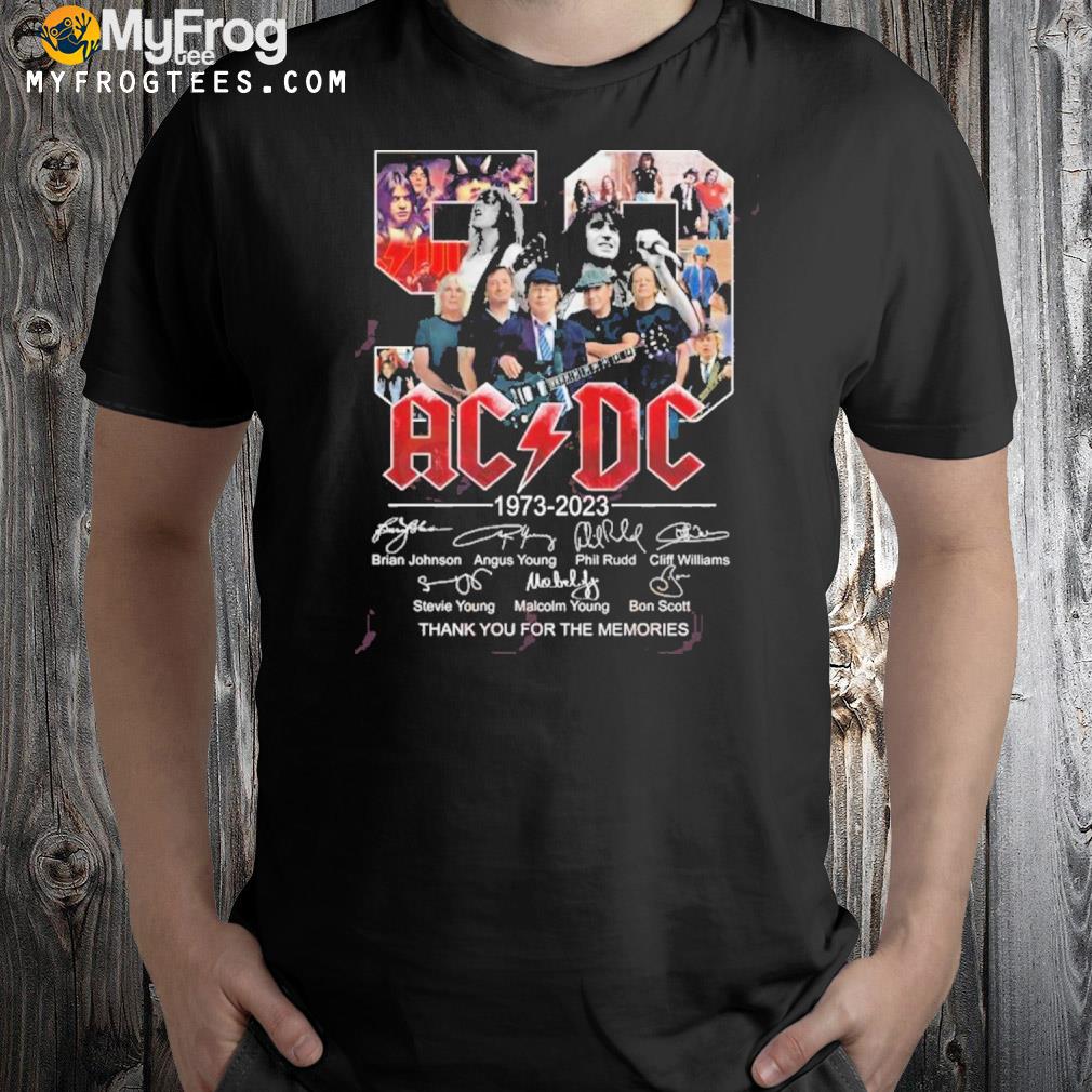Thank you for the memories acdc 1973 2023 shirt