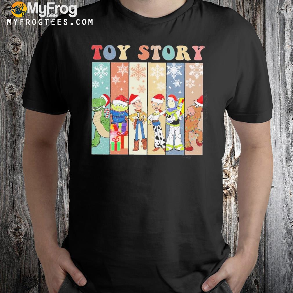 Toy story characters group custom merry Christmas xmas lights shirt