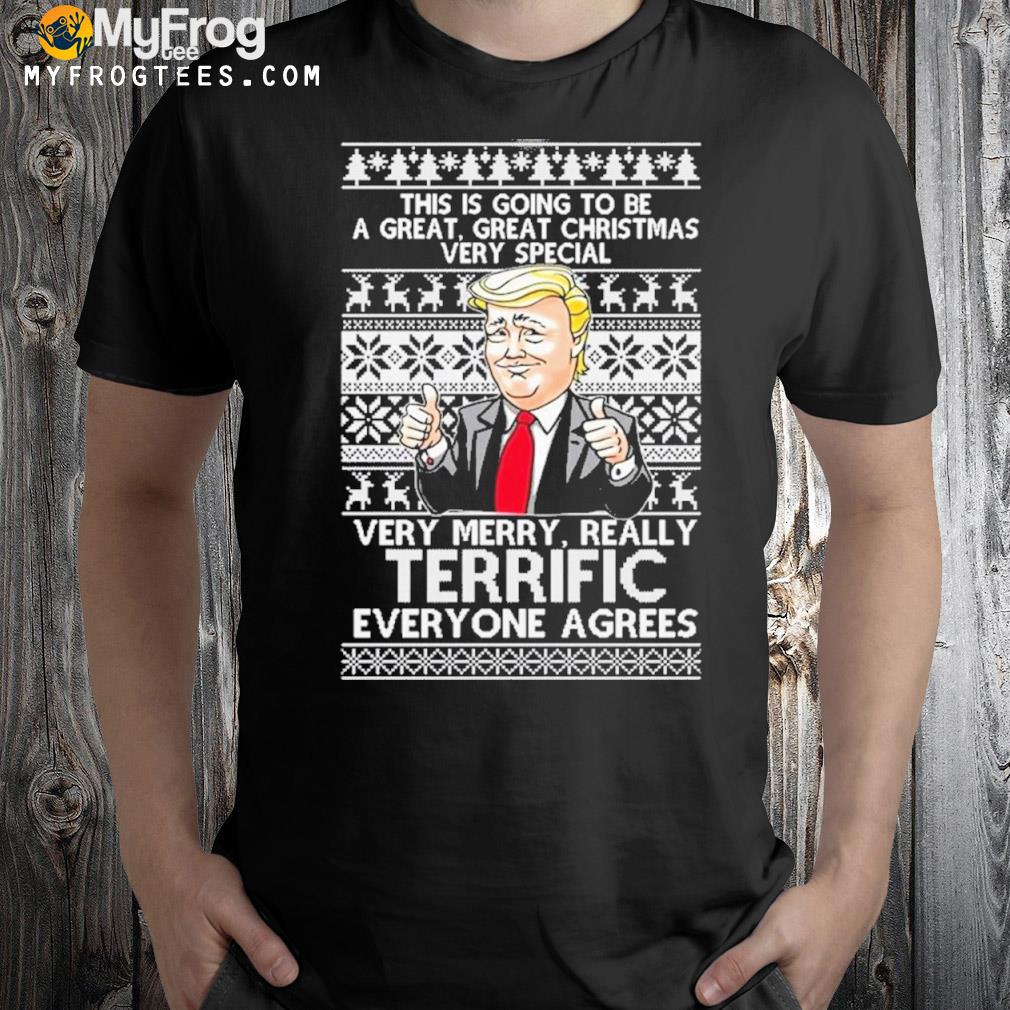 Trump very merry really terrific 2022 Ugly Christmas sweater