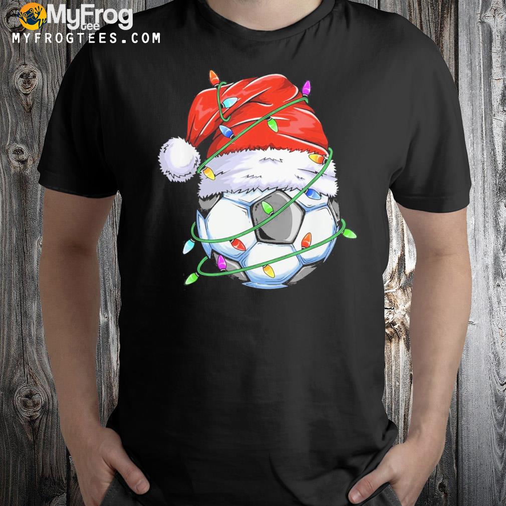 Word Cup Santa Soccer Ball Sports Christmas Soccer Player Shirt