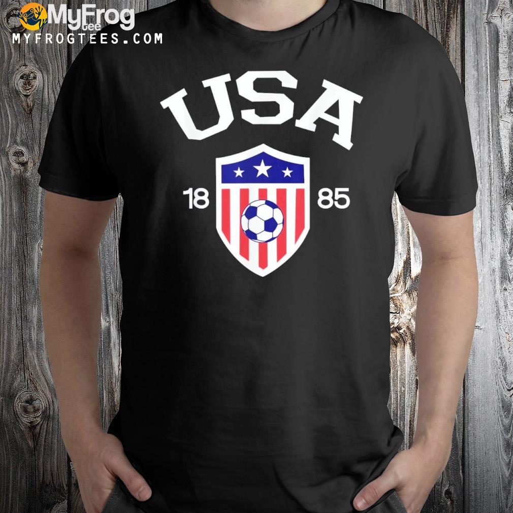 Word Cup USA Soccer 1885 American Flag Football Lover Shirt